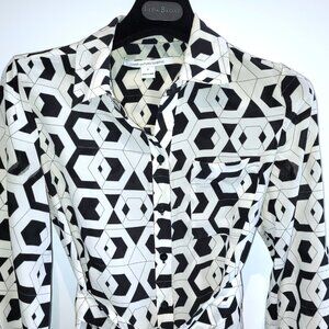 Diane Von Furstenberg 100% Silk Shirt Dress Size 2